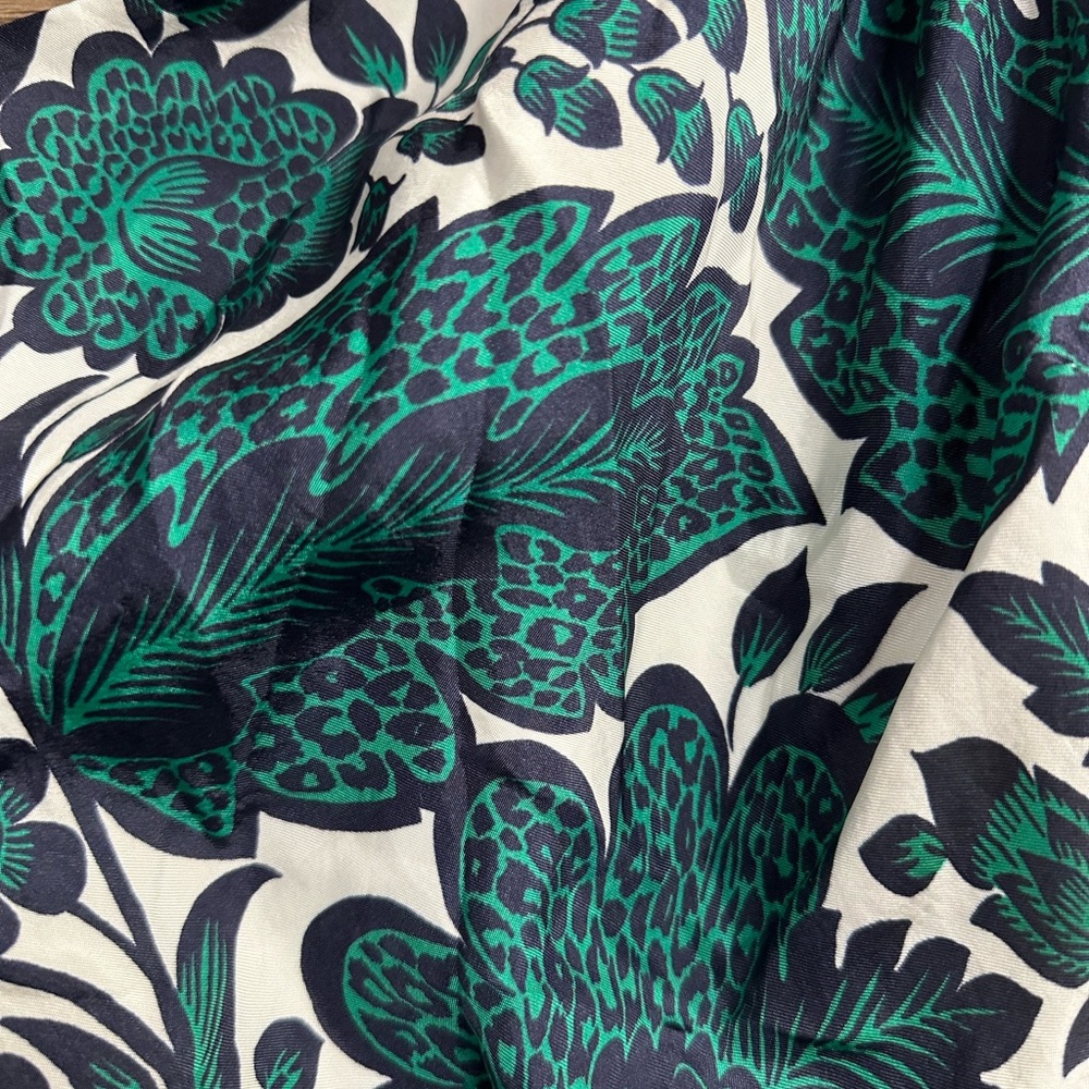 J. Crew Teal and White One-Shoulder Floral Dress - Picture 4 of 15